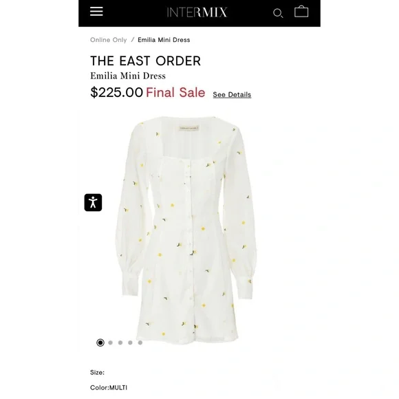 NWT Designer Dress Embroidered Mini Long Sleeves Party Cocktail Gift - Picture 7 of 7